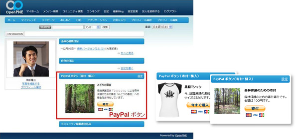 PayPalボタン概略図